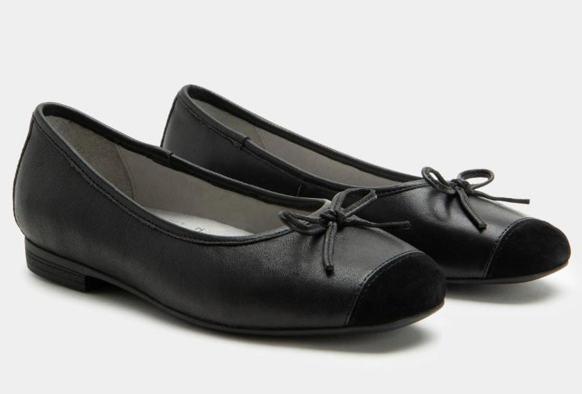 Alegria Black Talya Women's Leather Dress Ballet Flats TAL-601