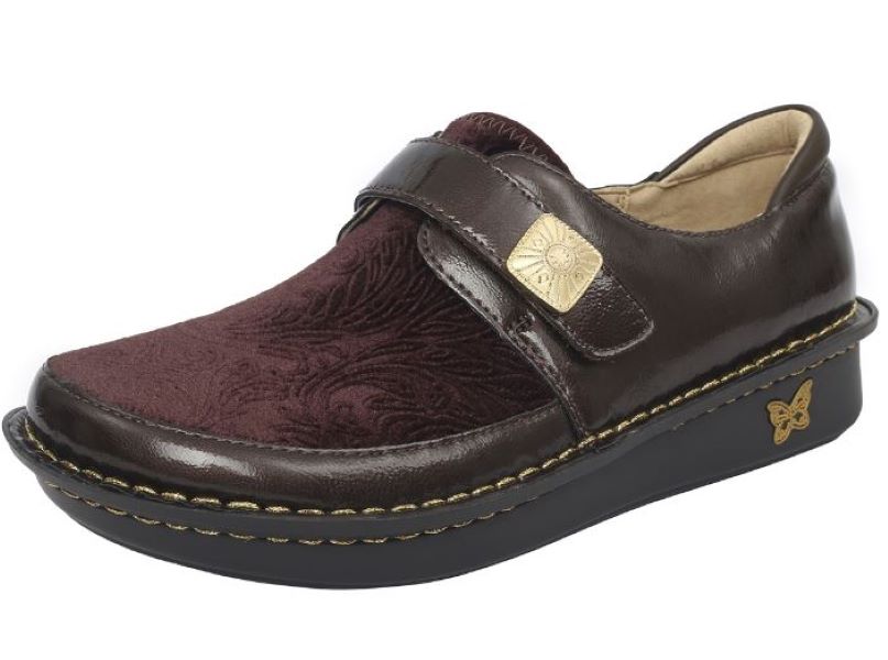 Alegria Brenna Umber Velvet Womens Shoes BRE-7618