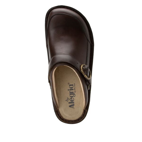 Alegria Brown Oiled Leather Seville Womens Clogs SEV-7583