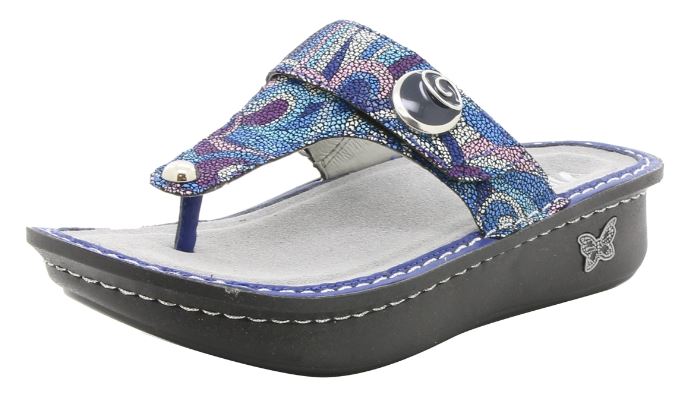 Alegria Carina Vintage Scarf Womens Slide Thong Comfort Sandals CAR-596