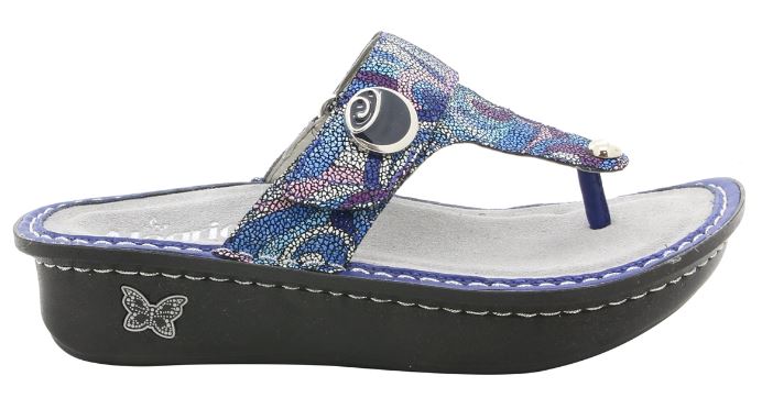 Alegria Carina Vintage Scarf Womens Slide Thong Comfort Sandals CAR-596