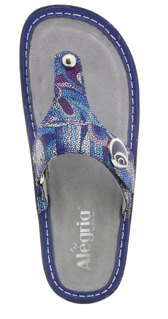 Alegria Carina Vintage Scarf Womens Slide Thong Comfort Sandals CAR-596