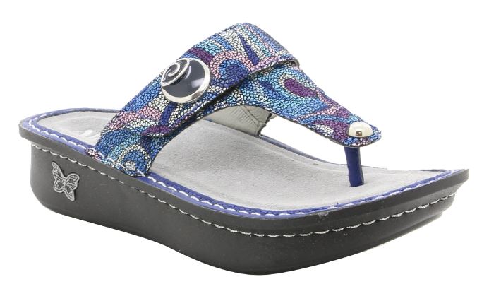 Alegria Carina Vintage Scarf Womens Slide Thong Comfort Sandals CAR-596