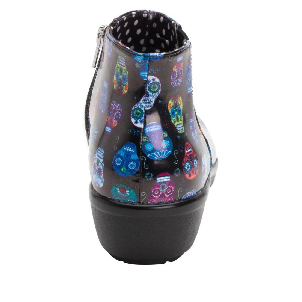Alegria Climatease Sugar Skull Womens Rain Boots CLI-484