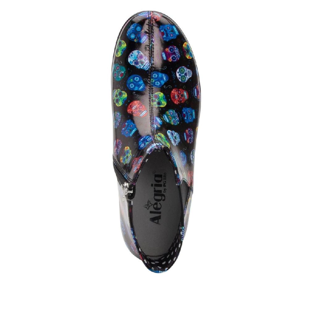 Alegria Climatease Sugar Skull Womens Rain Boots CLI-484