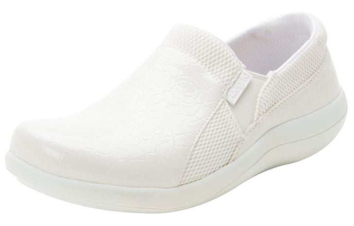 Alegria Flourish White Duette Nursing Shoes DUE-956