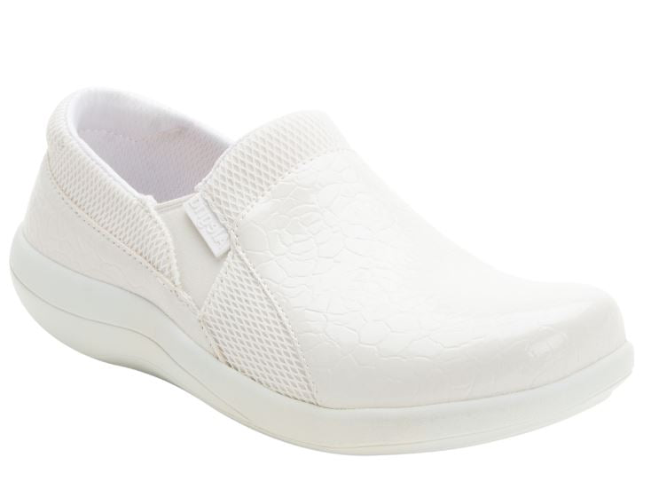Alegria Flourish White Duette Nursing Shoes DUE-956