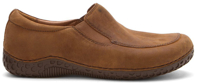 Alegria Foxe Chocolate Brown Tumbled Leather Slip-On Mens Shoes