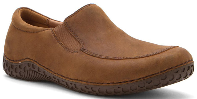 Alegria Foxe Chocolate Brown Tumbled Leather Slip-On Mens Shoes