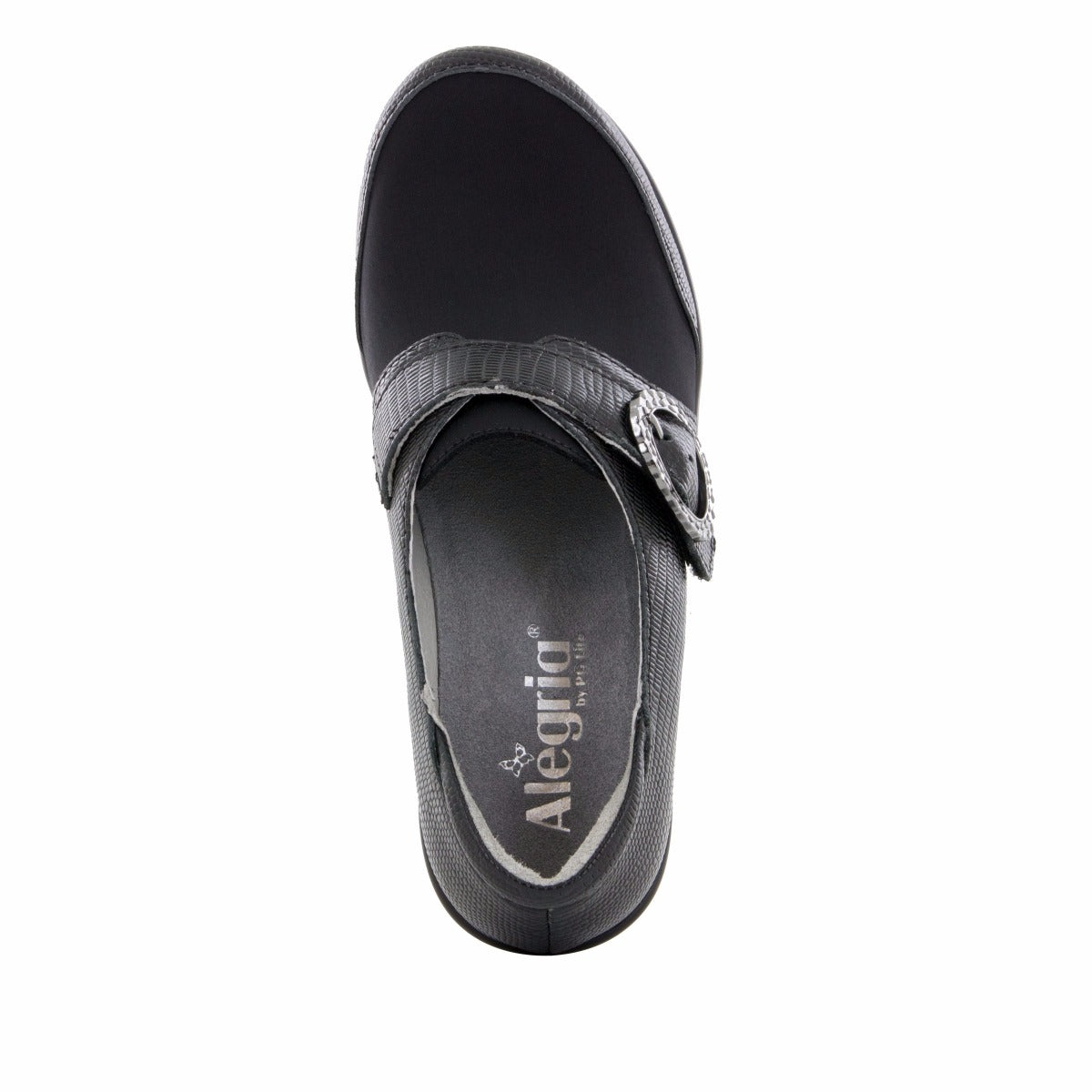 Alegria Holli Spiffy Black Womens Comfort Adjustable Strap Casual Heels