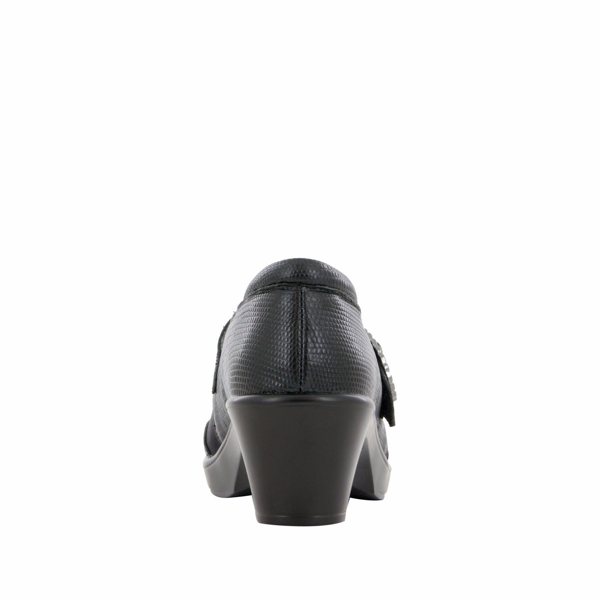 Alegria Holli Spiffy Black Womens Comfort Adjustable Strap Casual Heels