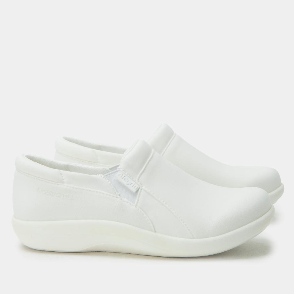 Alegria Liquid White Duette Women's Slip Resistant Slip On Shoes DUE-8269