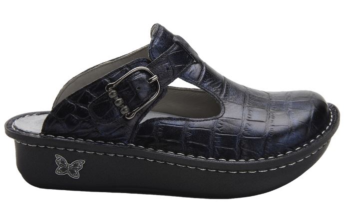 Alegria Navy Classic Croc Womens Comfort Shoes ALG-7801