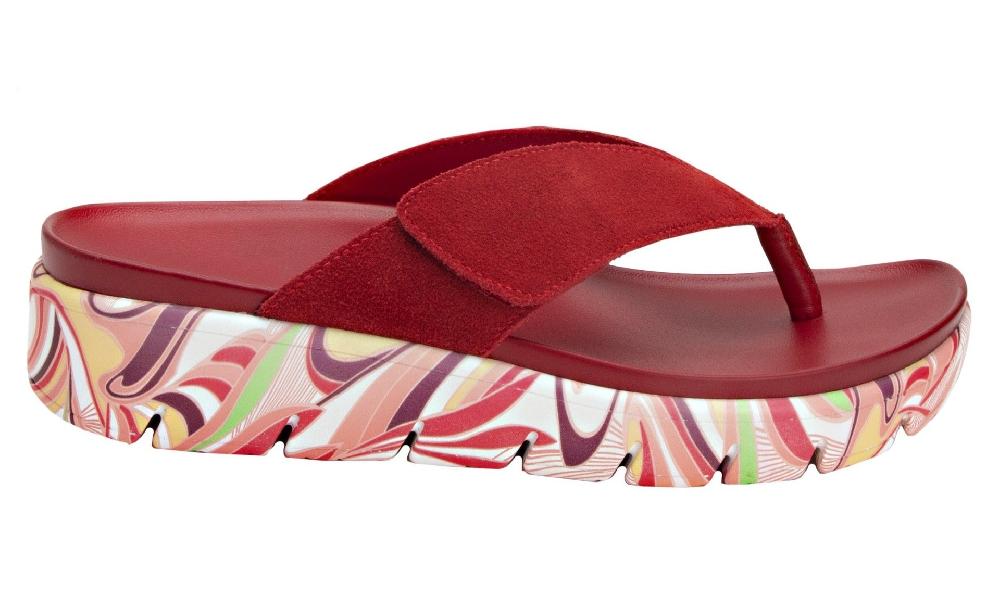 Alegria Red Astara I Got You Babe Womens Adjustable Strap Thong Sandals AST-172