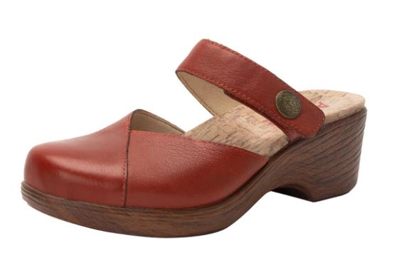 Alegria Rust Sydni Womens Leather Clogs SYD-7444