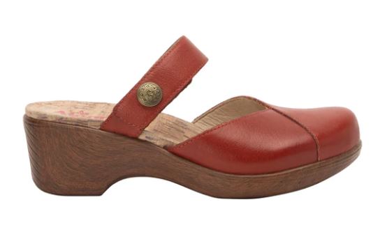 Alegria Rust Sydni Womens Leather Clogs SYD-7444