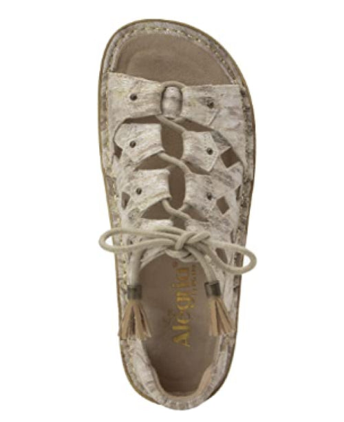 Alegria Sand Valerie Ghillie Tie Womens Sandals VAL-7762