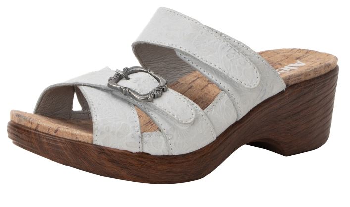 Alegria Sierra Delicut White Womens Wedge Sandals SIE-7408