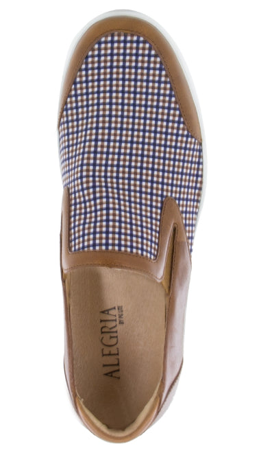 Alegria Tan Plaid Bender Men's Casual Shoes BEN-9240
