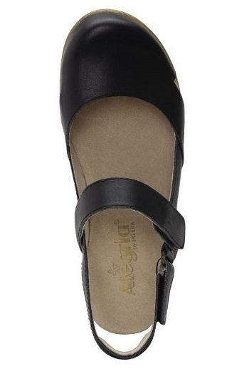 Alegria Tarah Women's Black Closed Toed Open Back Comfort Sandal TAR-601