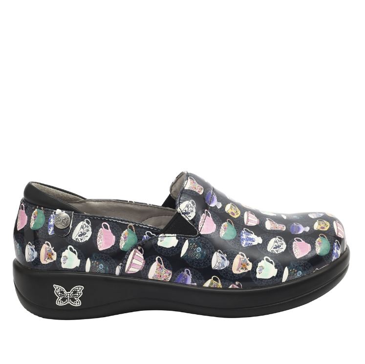 Alegria Teacup Black Patent Keli Nursing Shoes KEL-7626