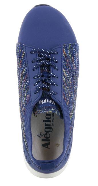 Alegria Traq Qest Navy Multi Womens Comfort Lace Up Sneaker QES-5470