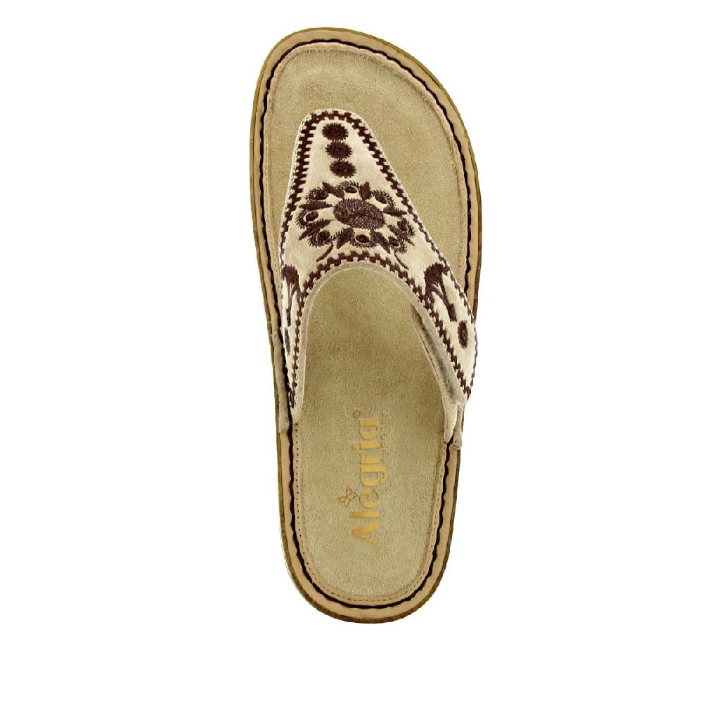 Alegria Vanessa Mandala Natural Womens Thong Sandals VAN-178