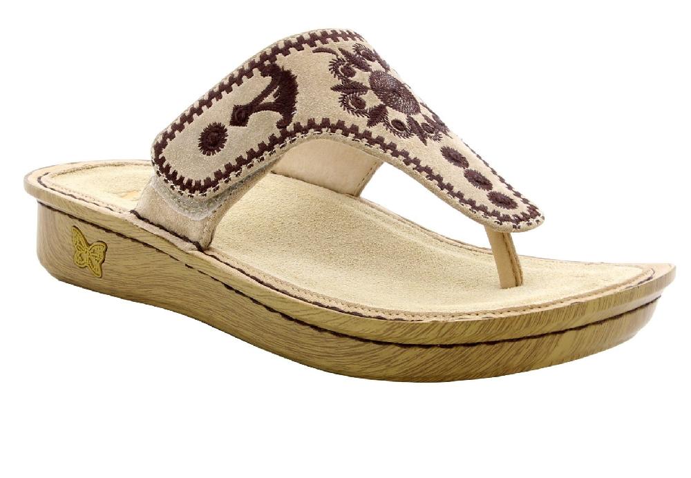 Alegria Vanessa Mandala Natural Womens Thong Sandals VAN-178