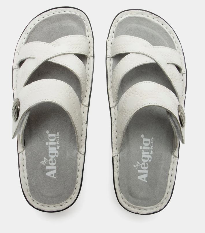 Alegria Victoriah Basketry White Women's Comfort Sandals VIC-6113