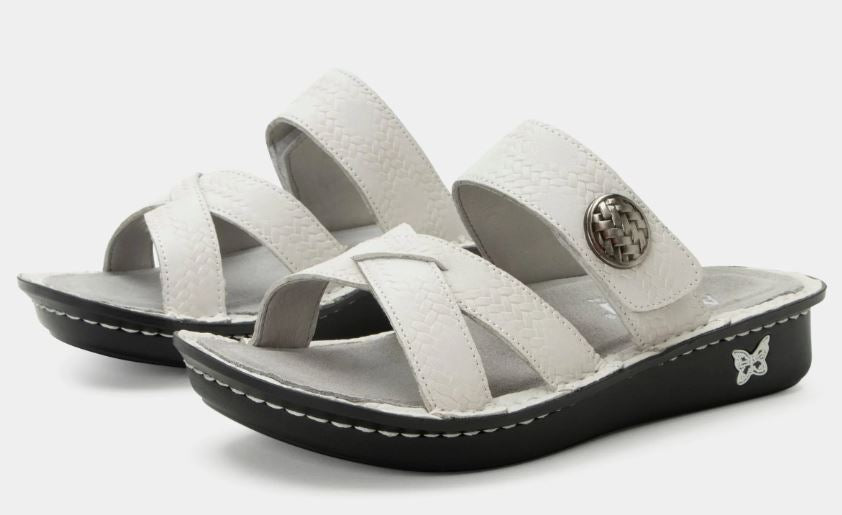 Alegria Victoriah Basketry White Women's Comfort Sandals VIC-6113