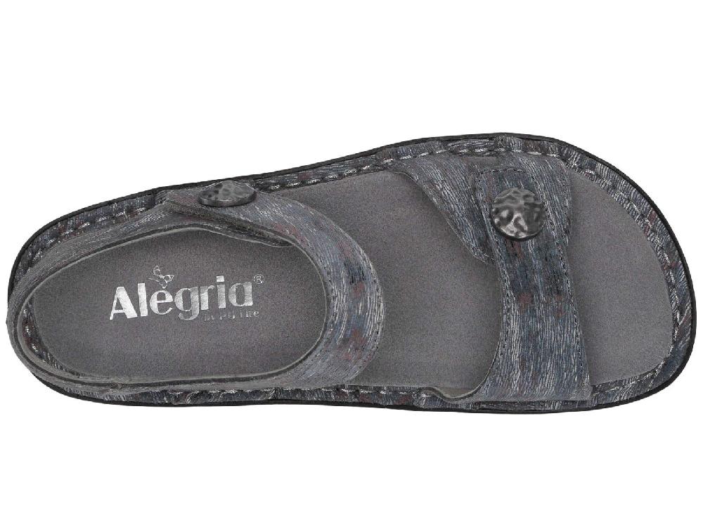 Alegria Vienna Smoke Womens Comfort Adjustable Strap Sandals VIE-123