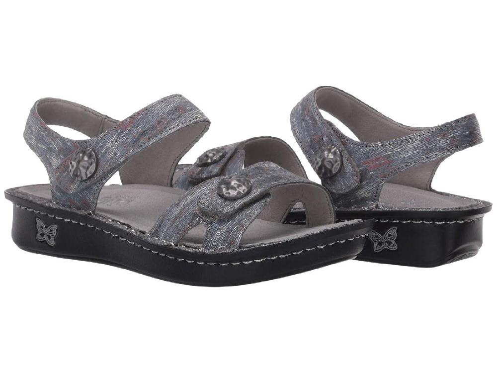 Alegria Vienna Smoke Womens Comfort Adjustable Strap Sandals VIE-123