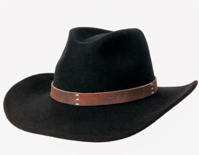 American Hat Makers Black Scout Felt Fedora Hat SCOUT BLACK