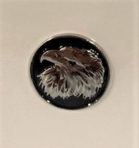 American Hat Makers Black with Silver Eagle Magnet Pin GB0160