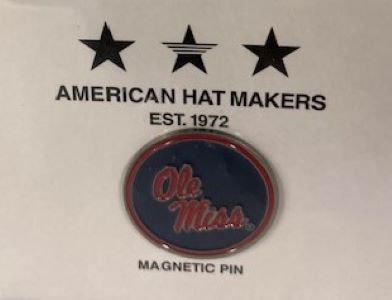 American Hat Makers Ole Miss Hat Pin Magnet OLE MISS PIN