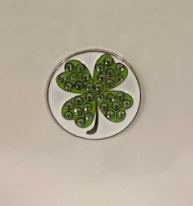 American Hatmakers Green Clover Bling Magnet Pin CLOVERBLING PIN