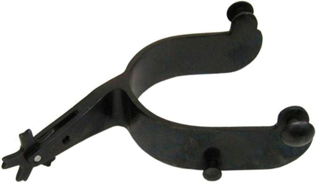 American Heritage Equine Black Steel Men's Rodeo Spurs 30 Deg 258-014