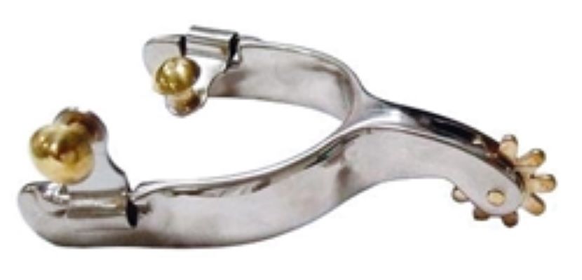 American Heritage Equine Stainless Steel Cutter 1 inch Brass 9 pt Men's Rowel 258-050