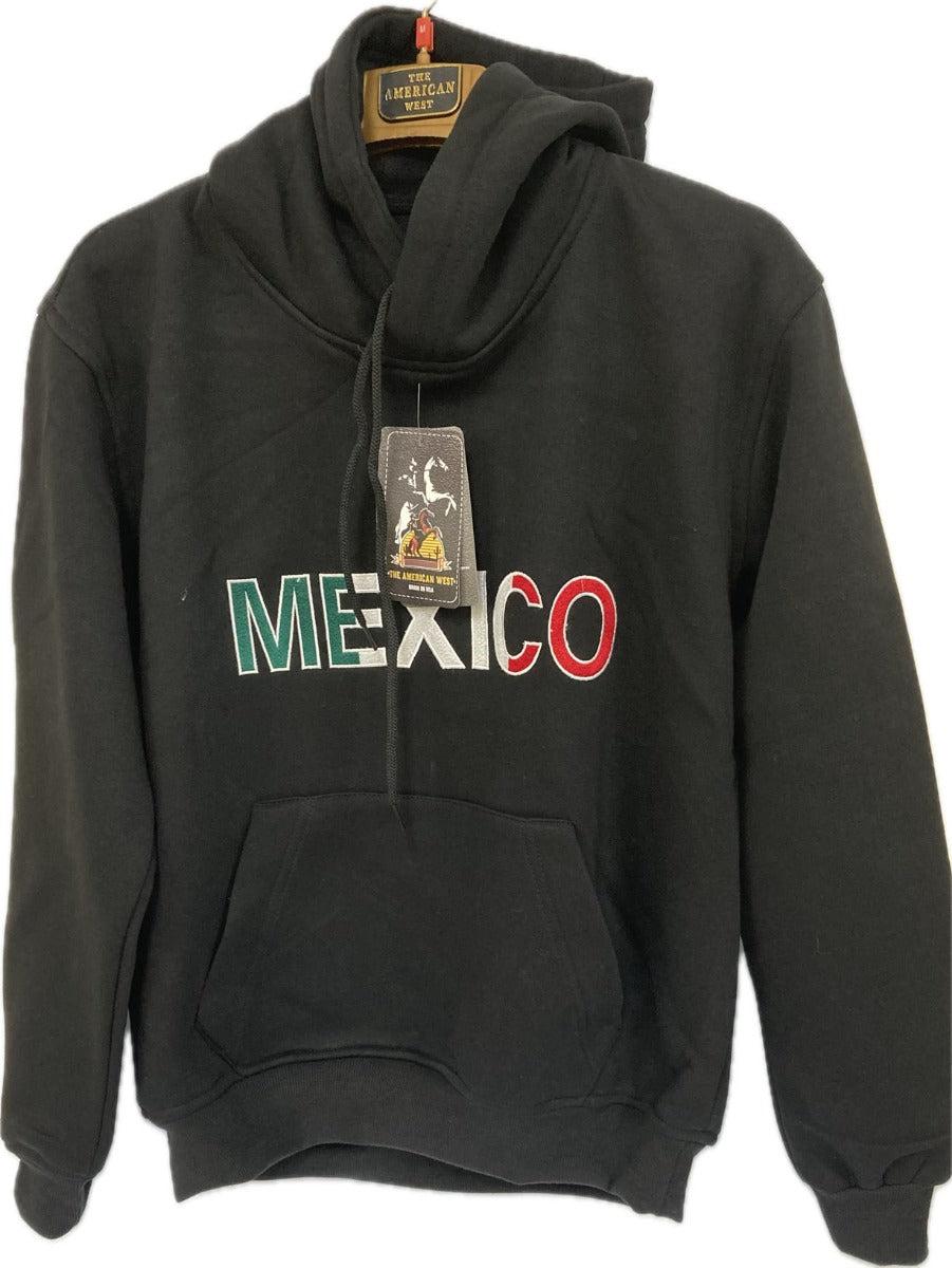 American West Black Hoodie with Mexico Embroidery AW-MH1
