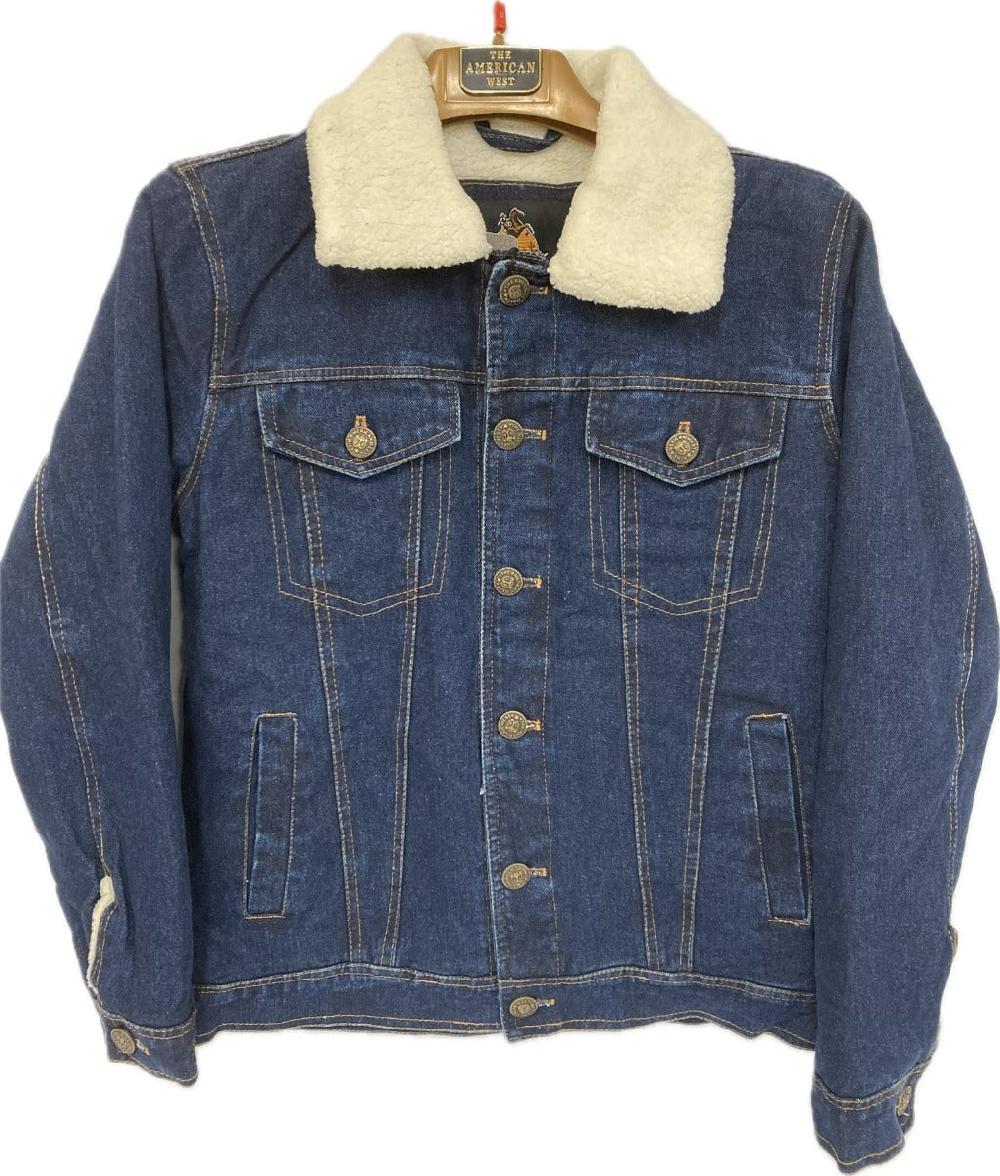 American West Blue Men's Sherpa Lined Collared Denim Jacket AW-1421