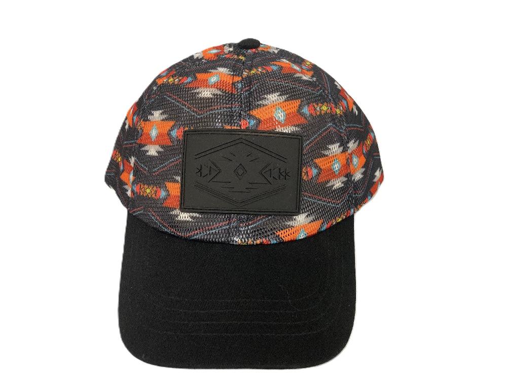 American West Firespark Grey/Orange Mesh Trucker Cap 6008A