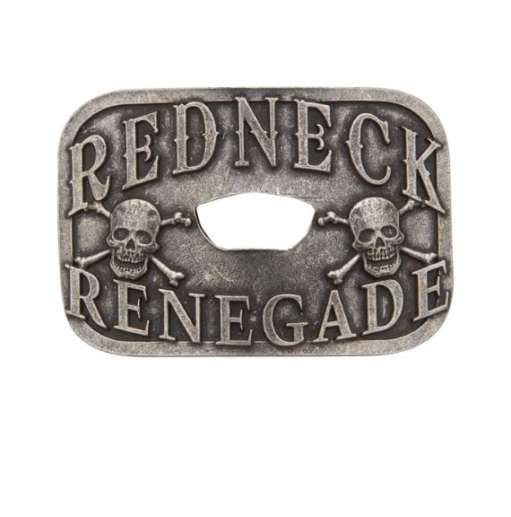 Andwest Antique Silver Redneck Renegade with Bottle Opener Mens Buckle 610-AW