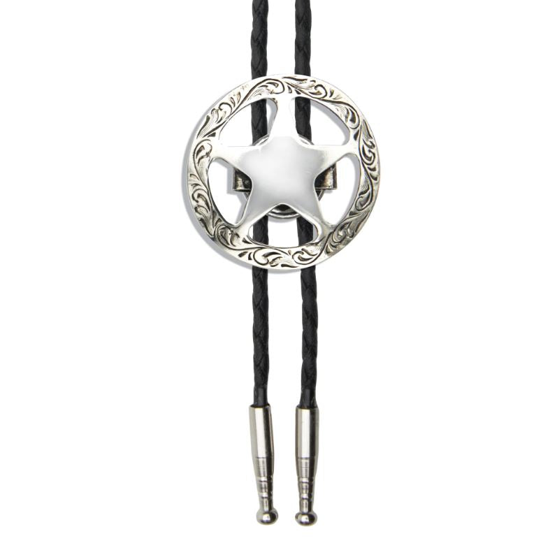 Andwest Antique Silver Sheriff's Star Bolo BOL154