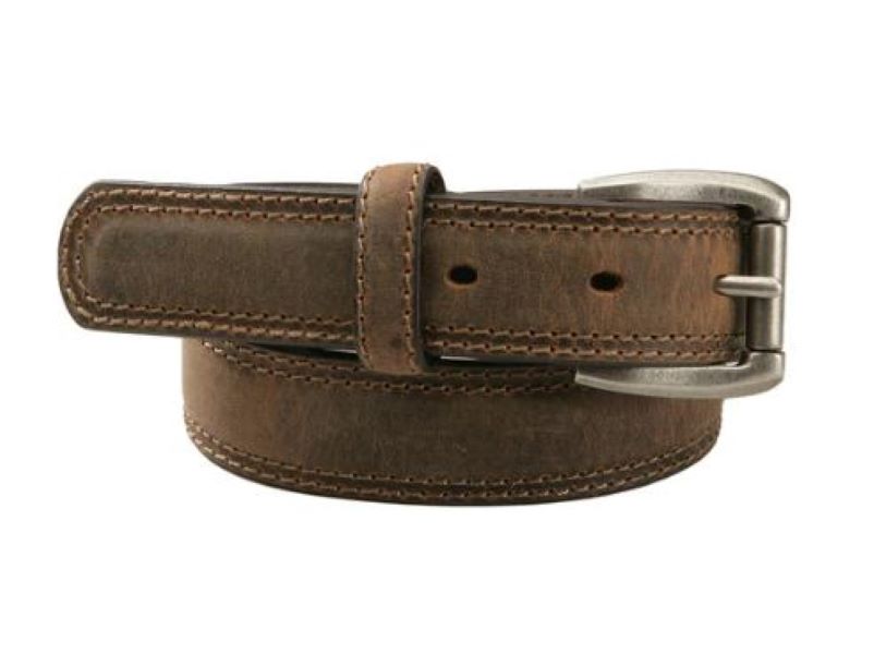 Andwest Brown Kid's Basic Leather Roller Buckle Belt BLT709-20-20