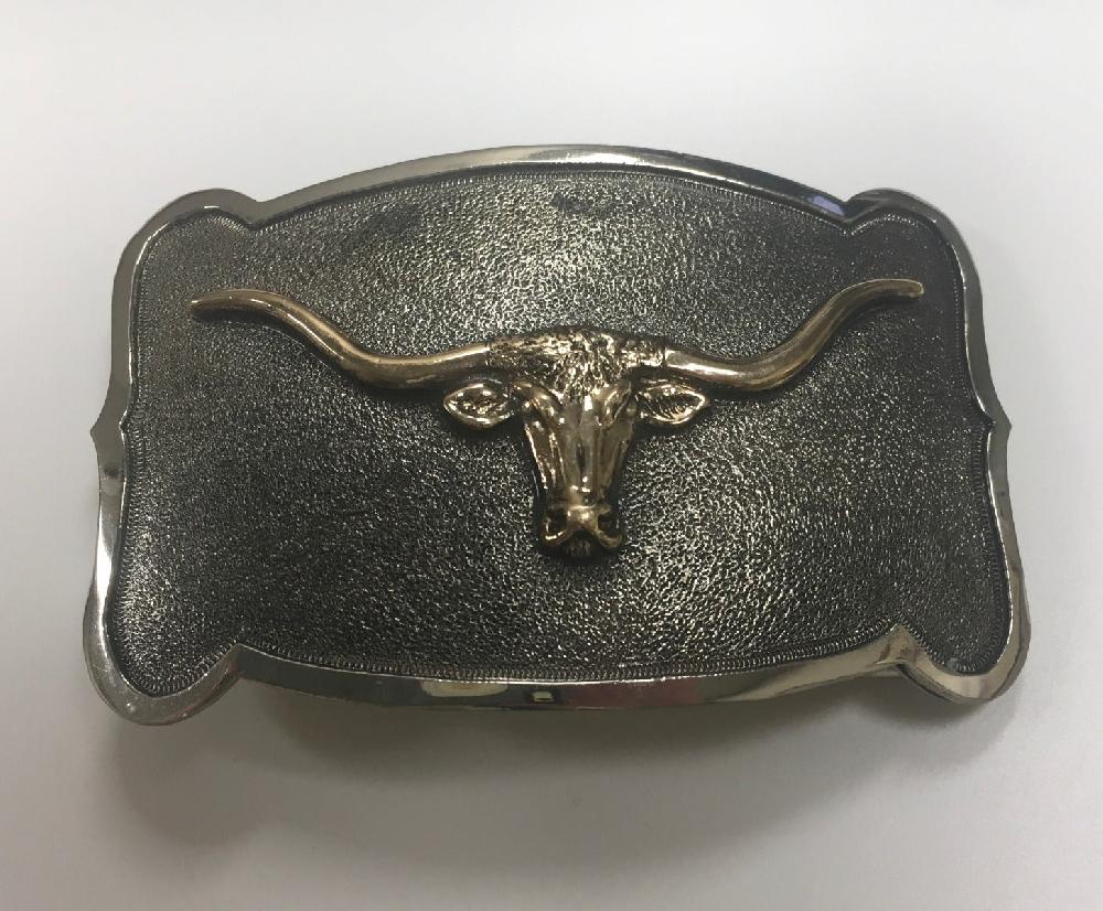 ANDWEST Bryce Vintage Two-tone Steer Head Belt Buckle HC518