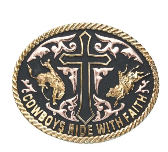 AndWest Cowboys Ride with Faith Buckle 550-00