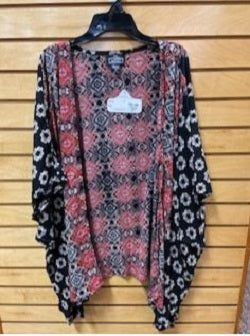 Angie Ladies Black Open Front Dolman Sleeve Cardigan