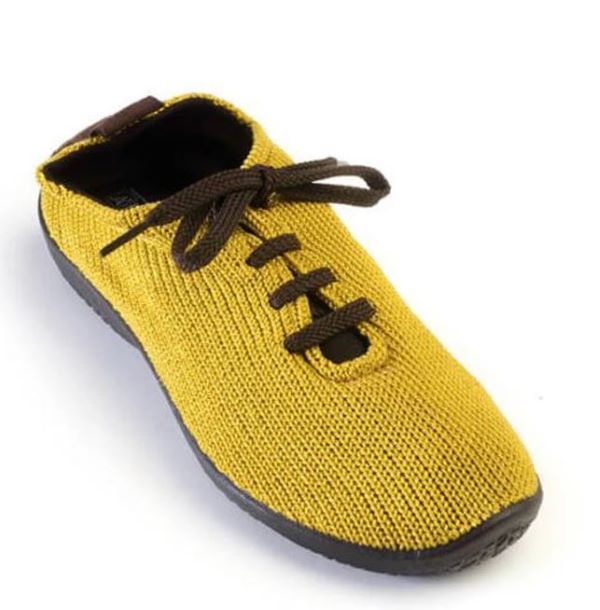 Arcopedico LS Mustard Knit Lace Up Womens Oxford Shoes 1151-LS-D60
