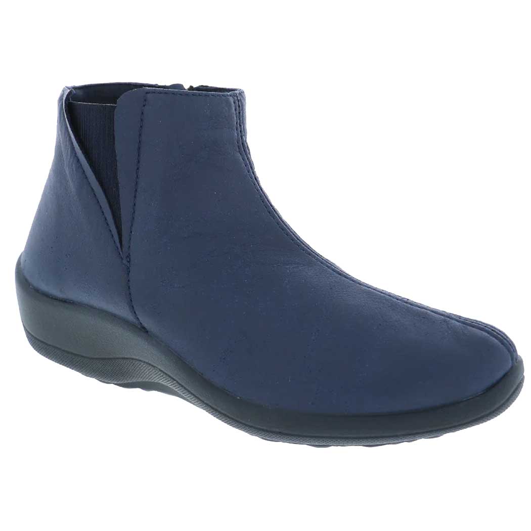 Arcopedico Navy Blue Ardales Womens Side Zip Booties 4636-J67