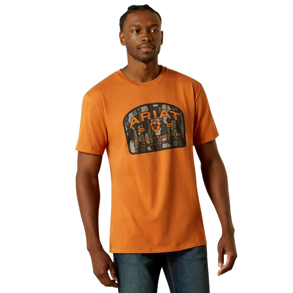 Ariat Adobe Ariat Underlands Camo Badge Men's T-Shirt 10062417